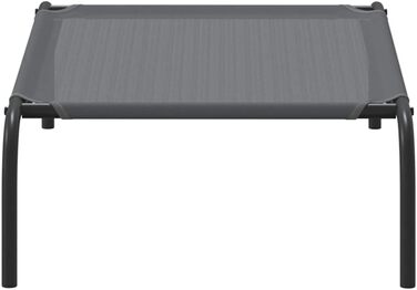 Підвищене ліжко для собак VidaXL 110x65x20 см, Textilene та сталь. Ліжко, диван, лежанка для собак, лежанка для домашніх тварин, місце для сну собак, Outdoor ліжко для собак (90 x 50 см, сірий)