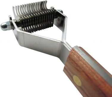 Інструмент для видалення підшерстка Mars Coat King Original для собак та котів, 16 лез, нержавіюча сталь з дерев'яною ручкою, Німеччина