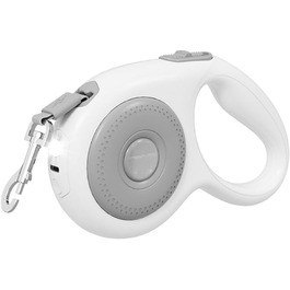 Висувна поводок для собак, 5м, міцний нейлоновий поводок з LED-підсвічуванням, безпечна заплутуванням, висувний поводок для собак маленьких та середніх порід вагою до 50кг