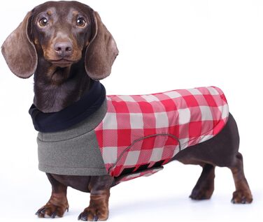 Водонепроникний зимовий теплий одяг для маленьких собак, джек-рассел, мініатюрний джек-рассел, куртка для собак з отвором для шлейки, одяг для домашніх тварин, ідеально підходить для прогулянок, походів, кемпінгу, розмір L, рожевий в клітинку