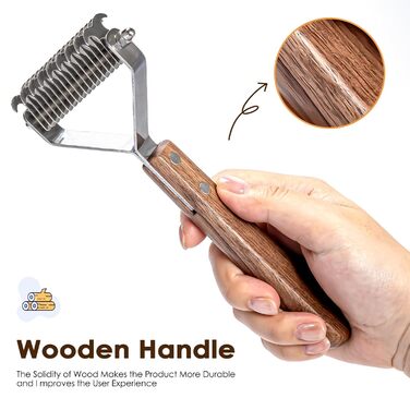 AIDIYA Coat King - щітка для грумінгу підшерстка собак, 17+9 двосторонні зубці (DUAL)