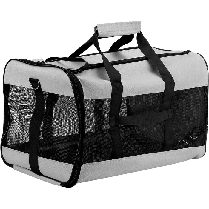 Транспортна сумка QWORK® для котів та собак до 10 кг (48x30x30 см) - переноска для тварин, портативна, миється