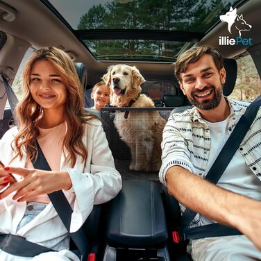 Захисний чохол на сидіння автомобіля для собак, 63.8 x 52.7 см, з ременями безпеки та мискою