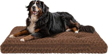 М'яке ортопедичне ліжко для собак Homaxy, великих порід, 120x74x10 см, білий колір. Зручна, з антиковзною основою, легко миється.