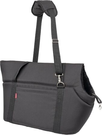 Сумка-переноска для собак та котів Boutique Zoo - L (12 кг) - чорна, Minky (52x35x39 см)