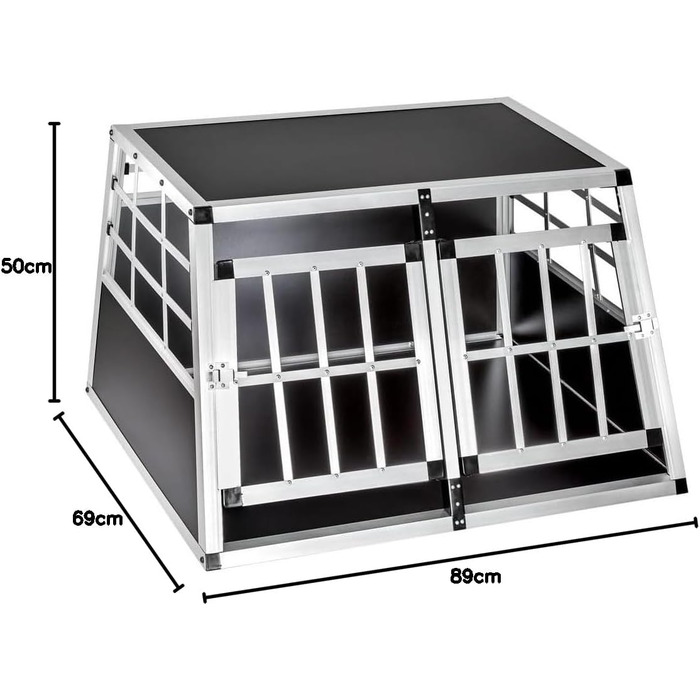 Кіяж для собак MaxxPet: переноска для авто, велика (89x69x50 см), алюмінієва