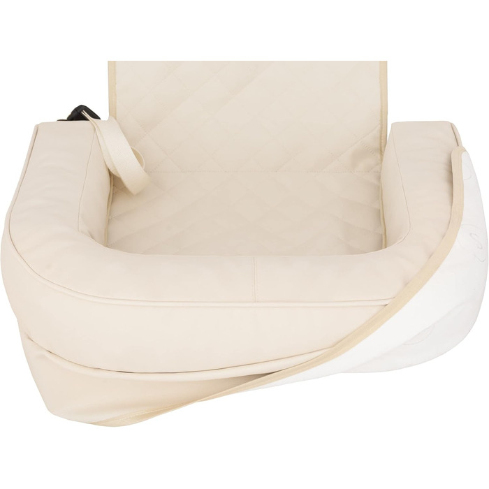 Автоматик для собак та котів: подушка-підстилка на заднє сидіння авто, 42x55 см, бежевий екошкіра