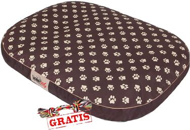 HobbyDog Овальний лежак для собак з підстилкою та іграшкою, лежанка-рушник, підстилка для собак, килимок для собак, спальне місце (XXL 130x100 см)