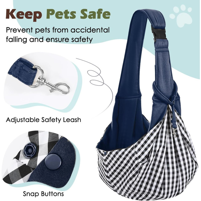 Pawaboo: Сумка-переноска для собак та котів, Outdoor, до 5.5 кг, блакитний з квітами