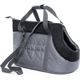 Сумка-переноска для собак та котів Hobbydog TORGZC6, сіра з лапками, 27 x 25 x 43 см