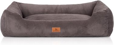 Лежак для собак Knuffelwuff Olivia XL із корду, 105x75 см, знімний чохол, праний, для великих, середніх і малих собак, бежевий, ручне плетіння
