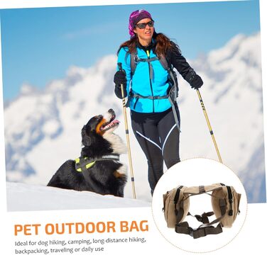 Сумка для собак Gatuida: хакі, для середніх та великих собак, регульована, 2 кишені, для подорожей та кемпінгу