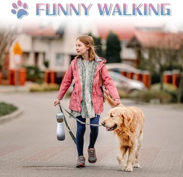 MITOCAPY Поїлка для собак 2-в-1 з контейнером для корму, 540 мл, чорно-біла, для подорожей та кемпінгу