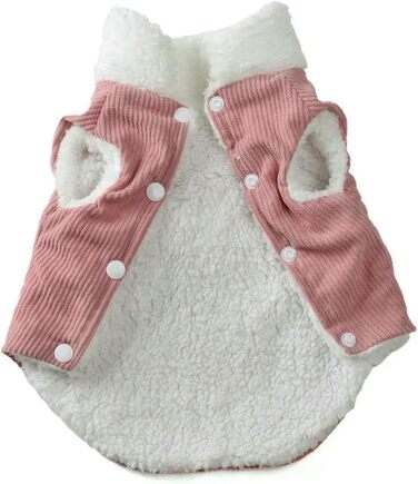 Теплий зимовий одяг для собак: куртка, жилет для дрібних та середніх порід (такса, чихуахуа), рожево-сірий, XXL, XL, рожевий