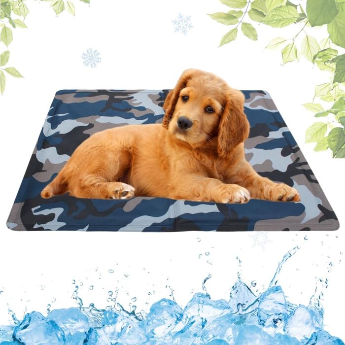 Килимок охолоджуючий для собак з нетоксичним гелем, самоохолоджуючий, стійкий до подряпин, миючий, для домашніх тварин, довговічний, ідеальний для літа (40x50 см, камуфляж)