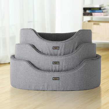 Ліжко для собак Feandrea, знімна подушка, 73x60x27 см, сірий