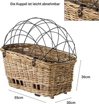 Кошик для велосипеда FAST RIDER Fastrider Jale Dog 57L, Натуральний колір