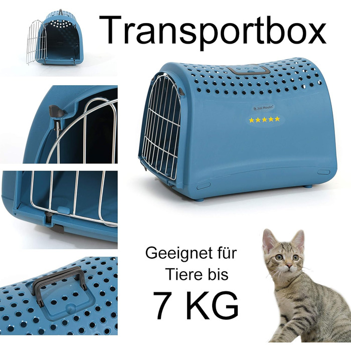 Транспортний бокс для котів та кошенят New Life 40x50 см, антрацит | екологічний, з переробленого пластику