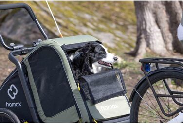 Hamax Pluto - велосипедний причіп для собак, зелений
