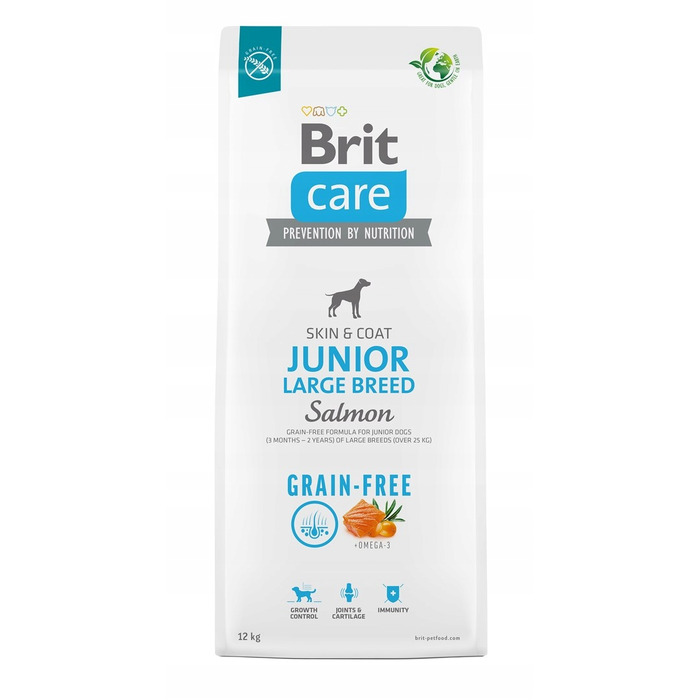 Сухий корм Brit Care Grain-free Junior для цуценят великих порід із лососем, 12 кг