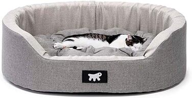 Крісло-ліжко для собак Ferplast - м'яке ліжко для маленьких собак з антибактеріальним захистом, бавовна, 45 x 35 x 13 см, сірий колір