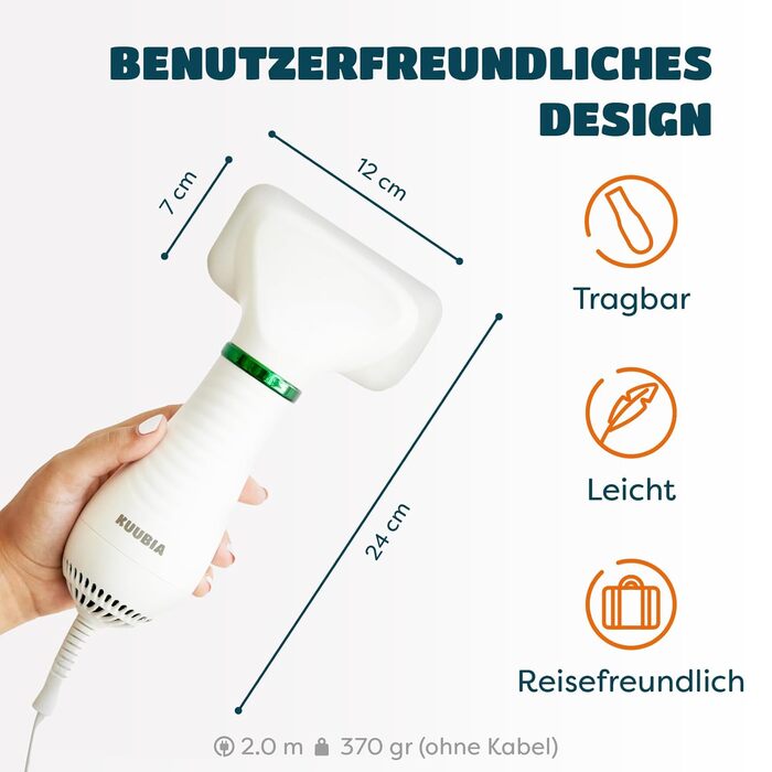 Фен для собак та котів 2-в-1 з щіткою | 300W, регулювання температури, нержавіюча сталь