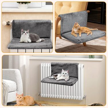 Ліжко для котів на радіатор, гамак для котів на батарею, лежанка для котів та дрібних тварин, ліжко для котів на опалення, гамак для котів на будь-які радіатори