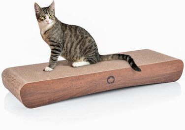 Картонний кігтеточка CanadianCat XXL 86x27x11,5 см з котячою м'ятою, деревна текстура