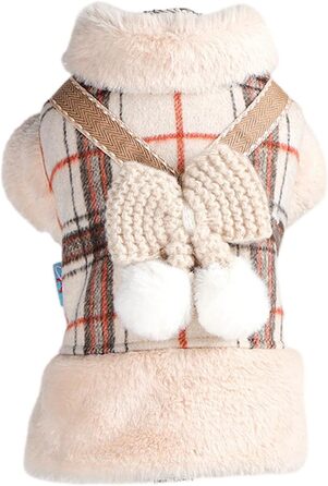 Тепла куртка для собак з флісовою підкладкою, зимова, для цуценят та дорослих собак, тепла та вітронепроникна (XL)