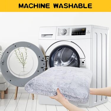 Велика лежанка WAYIMPRESS для собак і котів, штучне хутро, самонагрівальна, протиковзка, сіра, 61x45x8,1 см, антистрес