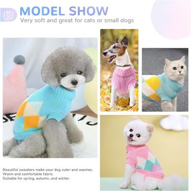 Теплий зимовий пуловер для собак, в'язаний, для великих собак, підходить як халат, блакитний, розмір XL