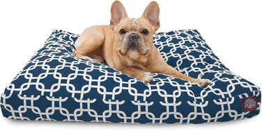 Лежак для собак Majestic Pet Products, прямокутний, знімний і праний чохол, жовтий