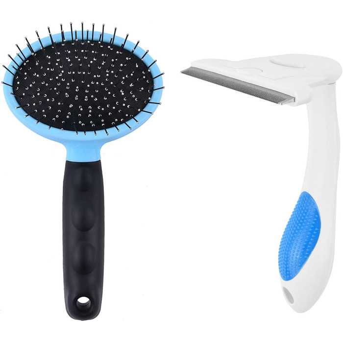 Щітка для грумінгу MHtech Unterfell з антистатичними штифтами з нержавіючої сталі для собак і котів з коротким або довгим хутром (інструмент для видалення підшерстя)