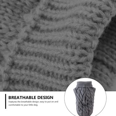 Пуловер для собак на зиму, теплий светр для тварин, зручний ростовний одяг для цуценят, котів та собак різних розмірів (M, сірий)