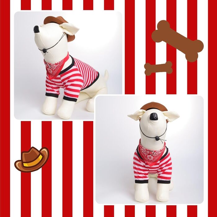 Ковбойський капелюх для собак - 2 шт. Костюм ковбоя для тварин, аксесуар для собак, котів, цуценят. Підходить для свят, вечірок та повсякденного носіння (середній)