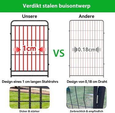 Кіягро вольєр для цуценят 544см, 100см висотою, 8-секційний розкладний вольєр для тварин з дверима, вольєр для собак, котів, кроликів, для саду, без інструментів, 8 секцій