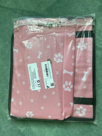 Автокрісло для собак, водовідштовхувальне, дихаюче, для малих та середніх порід, безпечне, миється, переноска для тварин (рожевий, кістка)