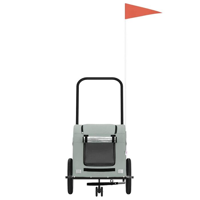 Причеп-переноска для собак та котів на велосипед, сірий, Oxford-Gewebe та метал, для маленьких тварин