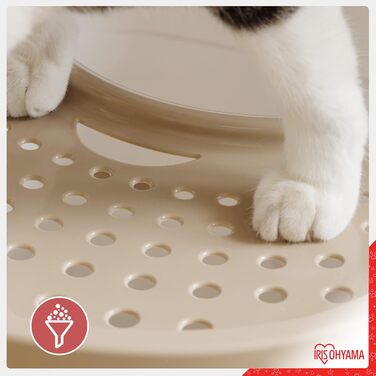 Котлован для котів Iris Ohyama TECL-20 Beige Mittel: закритий, XXL, BPA-free, для великих котів та кошенят