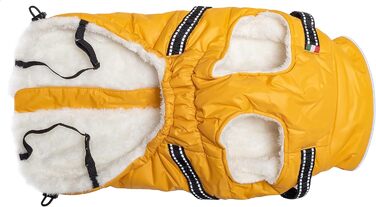 Зимова куртка для собак CHIARA Nick з шлейкою CHJ-2331DB-3 XL, розмір 3XL, поліестер, водовідштовхувана, вітронепроникна, індивідуально регульована, темно-жовта
