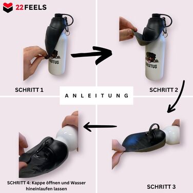 Персоналізована пляшка для води для собак 600 мл з фотографією та ім'ям. Зручна, виточна, з карабіном. Ідеально для прогулянок, подорожей та активного відпочинку.