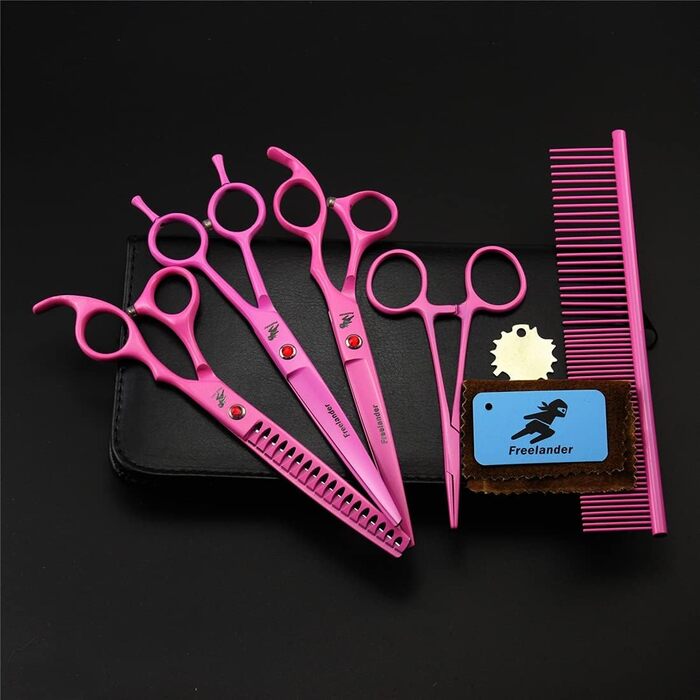 Набір професійних ножиць для грумінгу собак 7.0 дюймів, для догляду за тваринами, гострі та довговічні