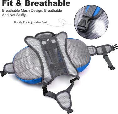 PETCUTE Рюкзак-переноска для собак середніх та великих порід, регульований, для подорожей, прогулянок, тренувань, з ручкою, синій