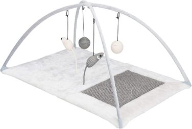 Килимок для котів Trixie з іграшками та сизалевим дряпаком, сірий (43114)