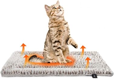 Тепла ковдра Mora Pets для котів: самонагрівальна, м'яка, двостороння, 70 x 46 см