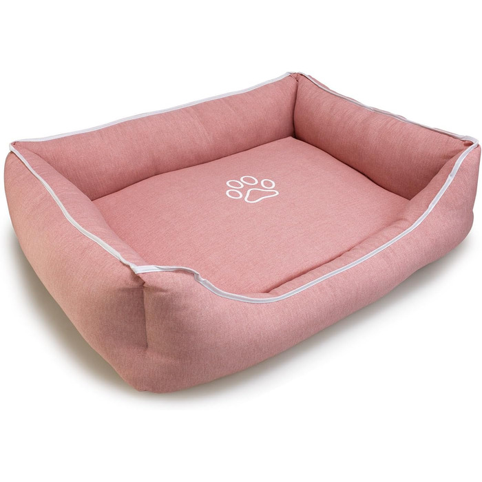 Квадратне ліжко для собак Arquivet з принтом лапи та паспалюванням, 55 x 46 x 17 см - аксесуари для собак