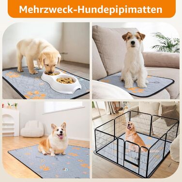 Багаторазові підкладки для цуценят, 2 шт. Супер впитываючі пелюшки для собак, нековзні тренувальні килимки для собак, диванів, вольєрів або автокрісел 76x81 см (2 шт.) (46x61 см (2 шт.))