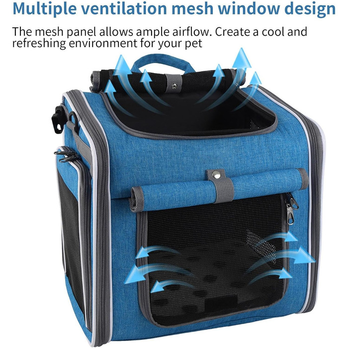 Фризьовий мішок для велосипеда - кошик для собак або котів - рюкзак для котів та собак з регульованим ременем | Велосипедний кошик для собак | Кошик для домашніх тварин на велосипед, рюкзак з вентиляцією, регульована переноска