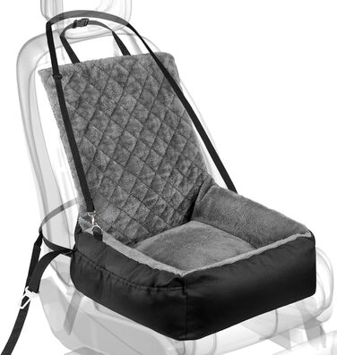 Автокрісло для собак SIVEIS – зручне ліжко з кишенею, чорне