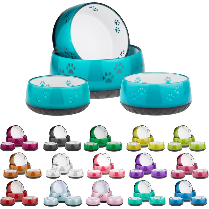 Миска для собак EHASO з лапками - годівниця та миска для води для собак маленьких та великих порід, однотонна